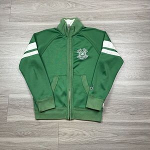 Vintage Champion Jacket Mens Medium Green Track Full Zip Athletics